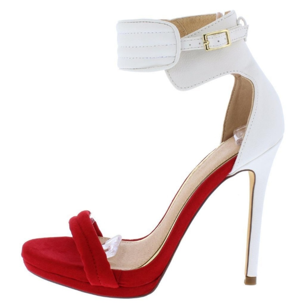 Cassandra Red White Platform Sexy Stiletto Heel